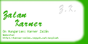 zalan karner business card